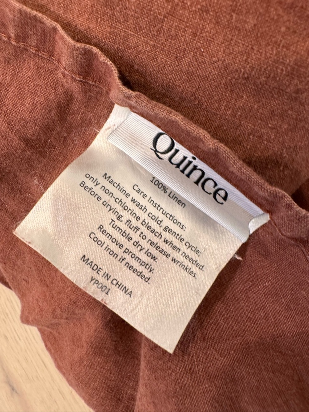 Quince Linen “Bordeaux” king sheet set